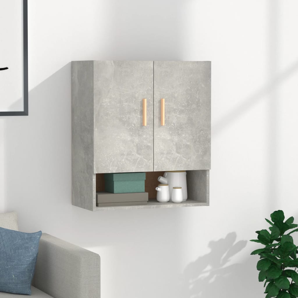 Wall Cabinet Concrete Grey 60x31x70 cm Engineered Wood - Merlin Deals