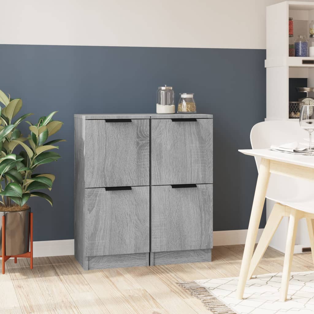 Sideboards 2 pcs Grey Sonoma 30x30x70 cm Engineered Wood - Sid & Sam