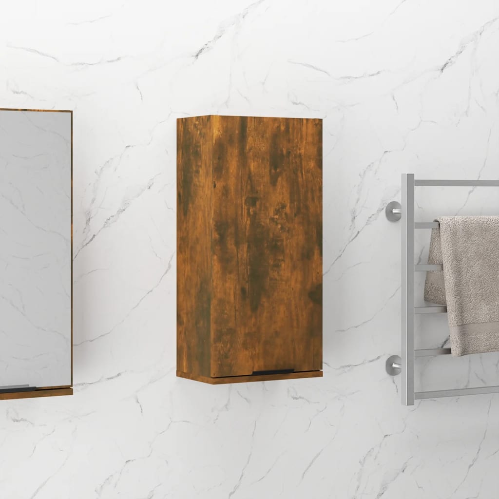 Wall-mounted Bathroom Cabinet Smoked Oak 32x20x67 cm - Decor Base