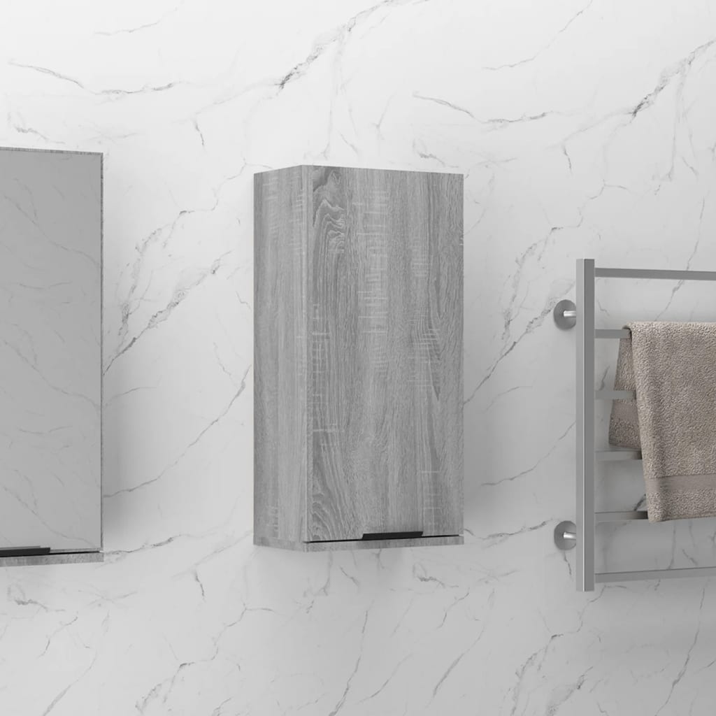 Wall-mounted Bathroom Cabinet Grey Sonoma 32x20x67 cm - Unbeatable Bargains