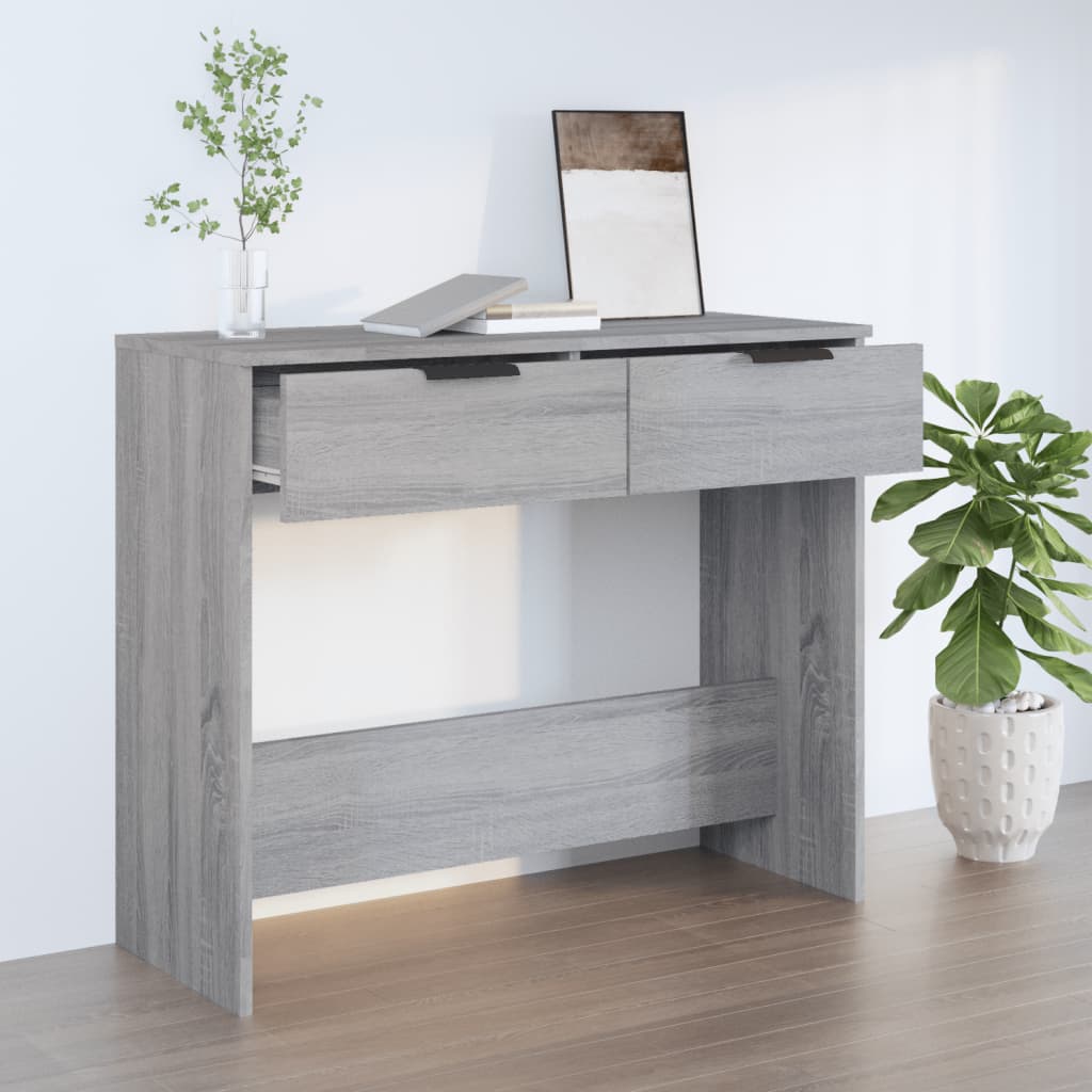 Console Table Grey Sonoma 90x36x75 cm Engineered Wood - Discount Dealers