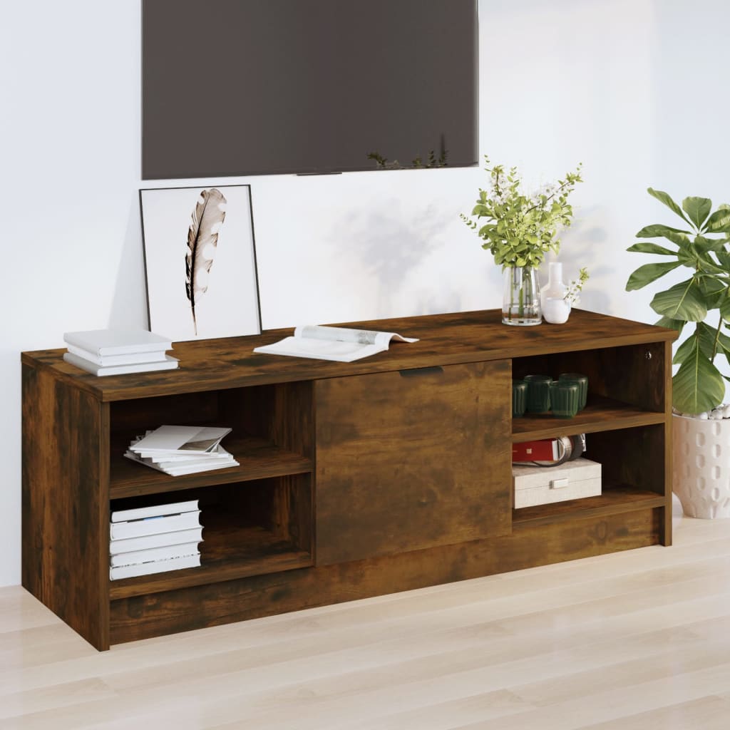 TV Cabinet Smoked Oak 102x35.5x36.5 cm Engineered Wood - Style and Chic