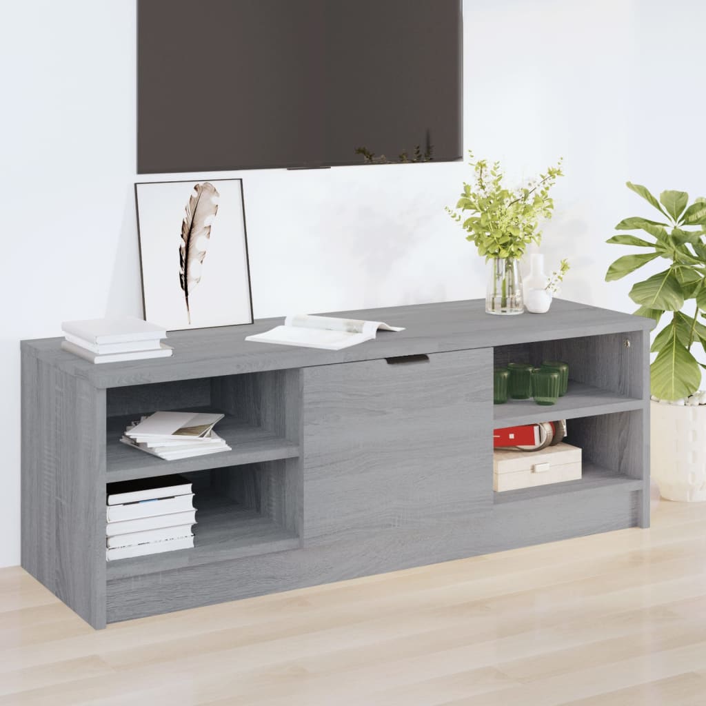 TV Cabinet Grey Sonoma 102x35.5x36.5 cm Engineered Wood - Merkel Designers
