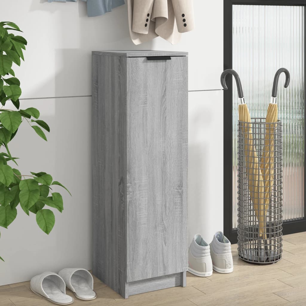 Shoe Cabinet Grey Sonoma 30x35x100 cm Engineered Wood - Brittle & Co