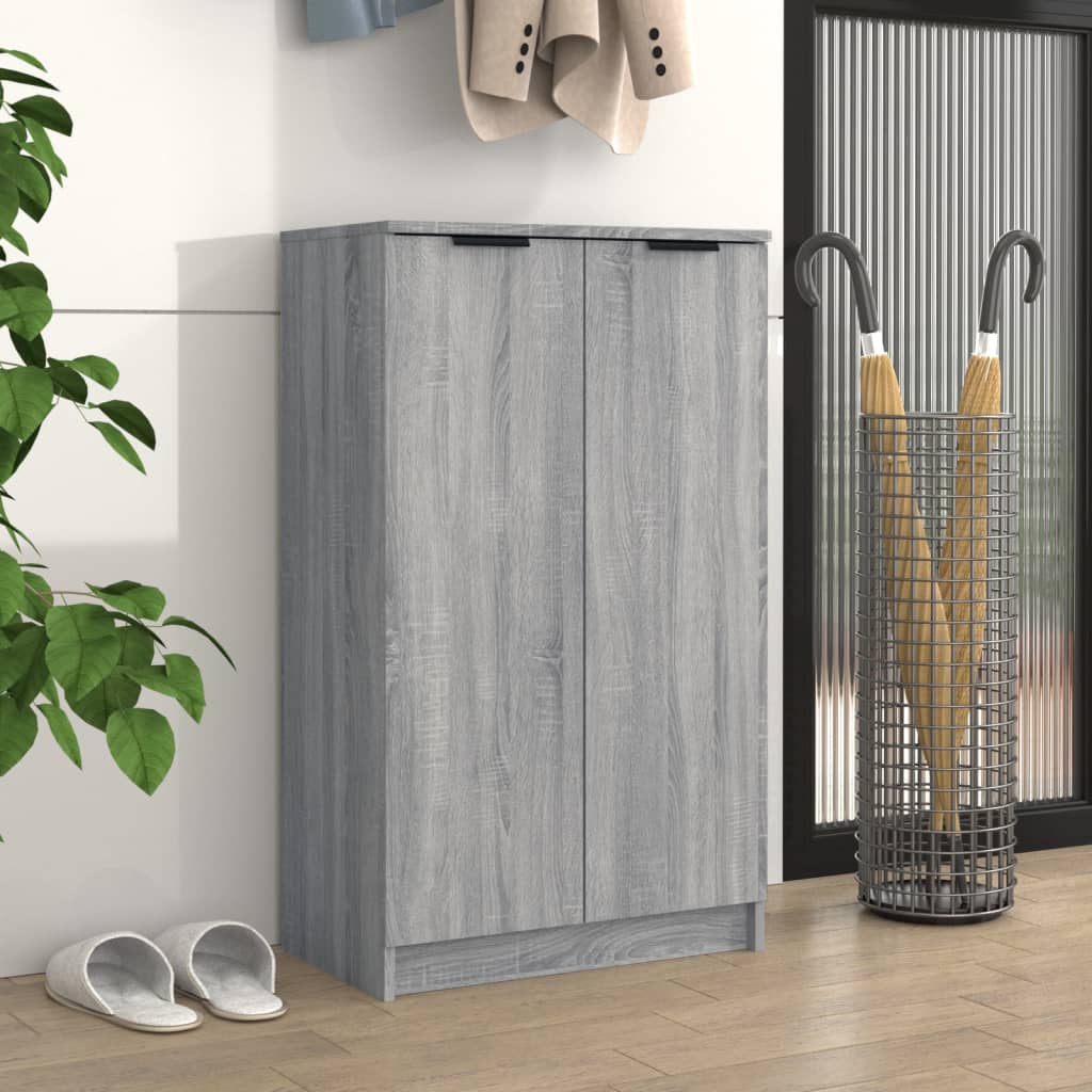 Shoe Cabinet Grey Sonoma 59x35x100 cm Engineered Wood - Direct Imports