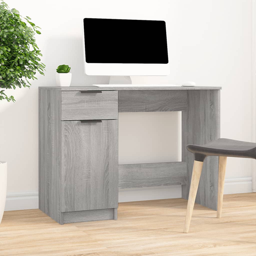 Desk Grey Sonoma 100x50x75 cm Engineered Wood - Decor Base