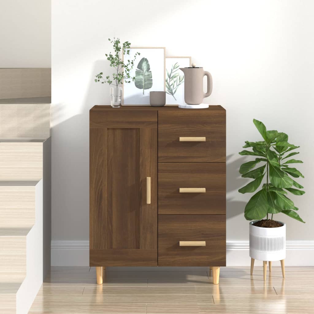 Sideboard Brown Oak 69.5x34x90 cm Engineered Wood - Merlin Deals