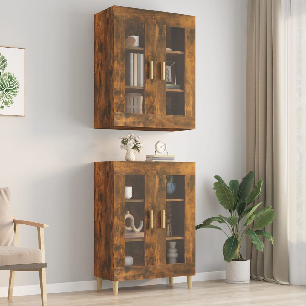 Hanging Wall Cabinet Smoked Oak 69.5x34x90 cm - Tyrell & Tyrell