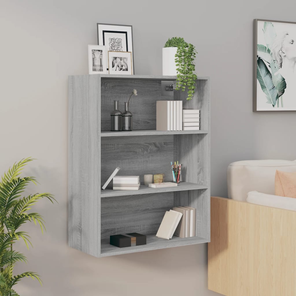 Hanging Wall Cabinet Grey Sonoma 69.5x32.5x90 cm - Merkel Designers