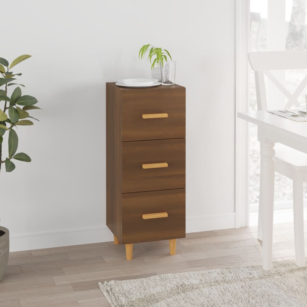 Sideboard Brown Oak 34.5x34x90 cm Engineered Wood - Sid & Sam