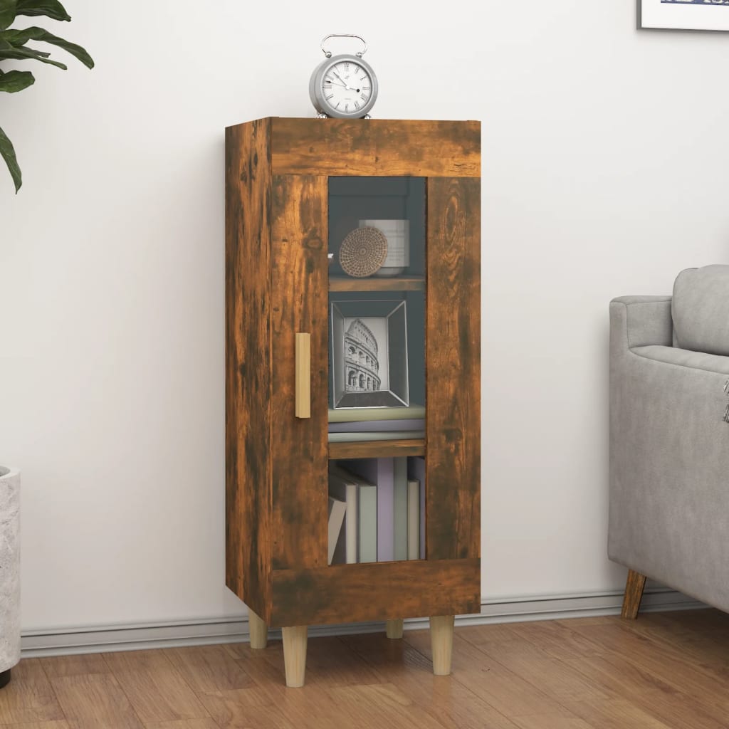 Sideboard Smoked Oak 34.5x34x90 cm Engineered Wood - Direct Imports