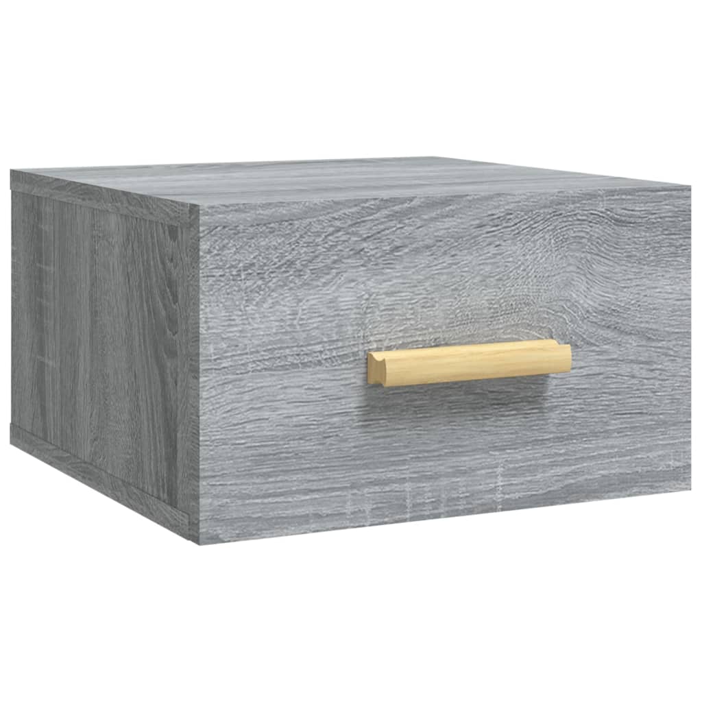 Bedside Table - MERLIN Moe Nightstand Grey Sonoma 35cm - The Home Maker