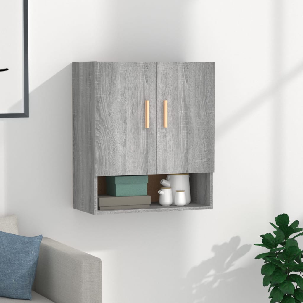 Wall Cabinet Grey Sonoma 60x31x70 cm Engineered Wood - Brittle & Co