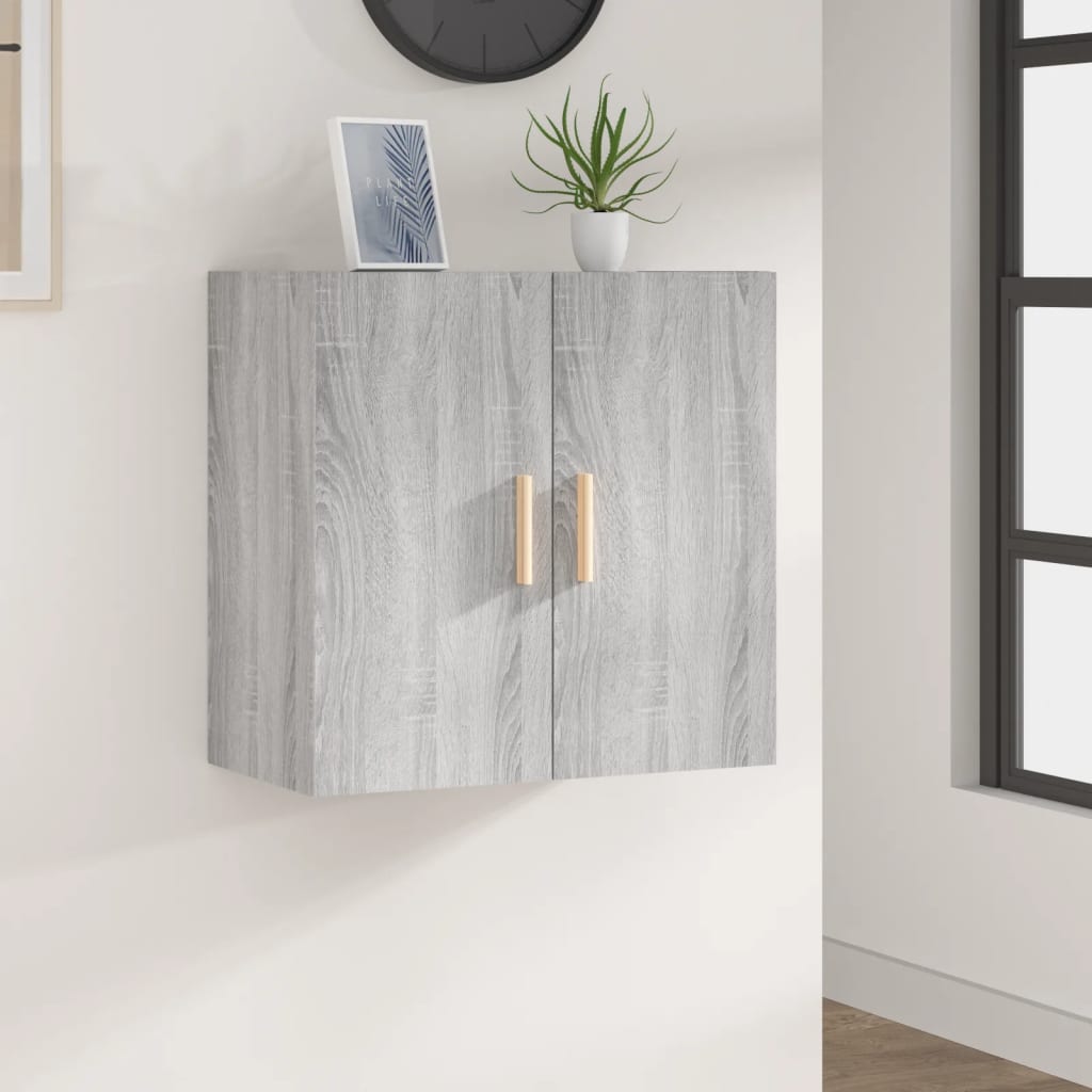 Wall Cabinet Grey Sonoma 60x30x60 cm Engineered Wood - Decor Base