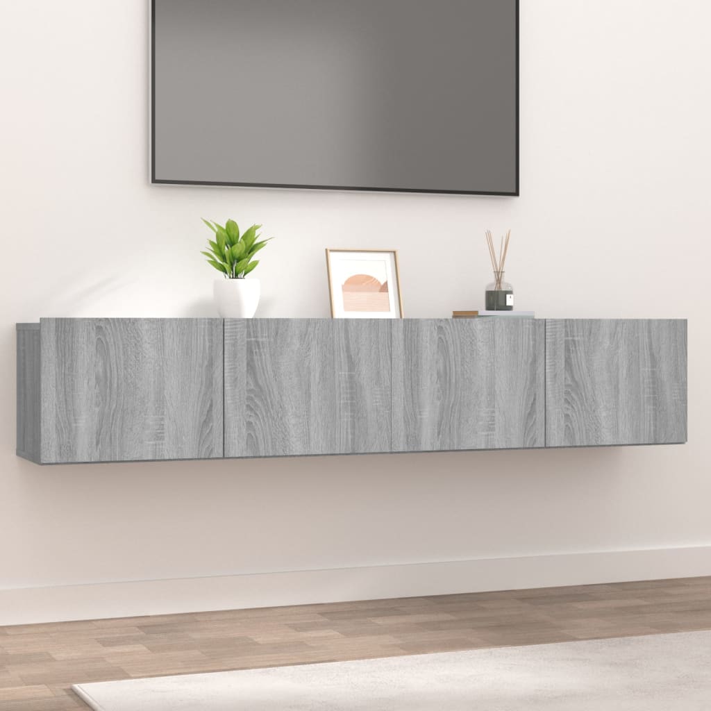 TV Cabinets 2 pcs Grey Sonoma 80x30x30 cm Engineered Wood - Tyrell & Tyrell