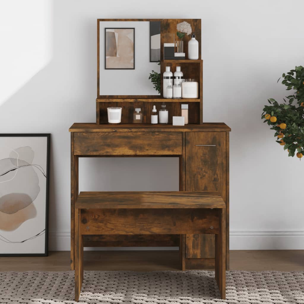 Dressing Table - AMES Dresser Smoked Oak 86.5cm - Tyrell & Tyrell
