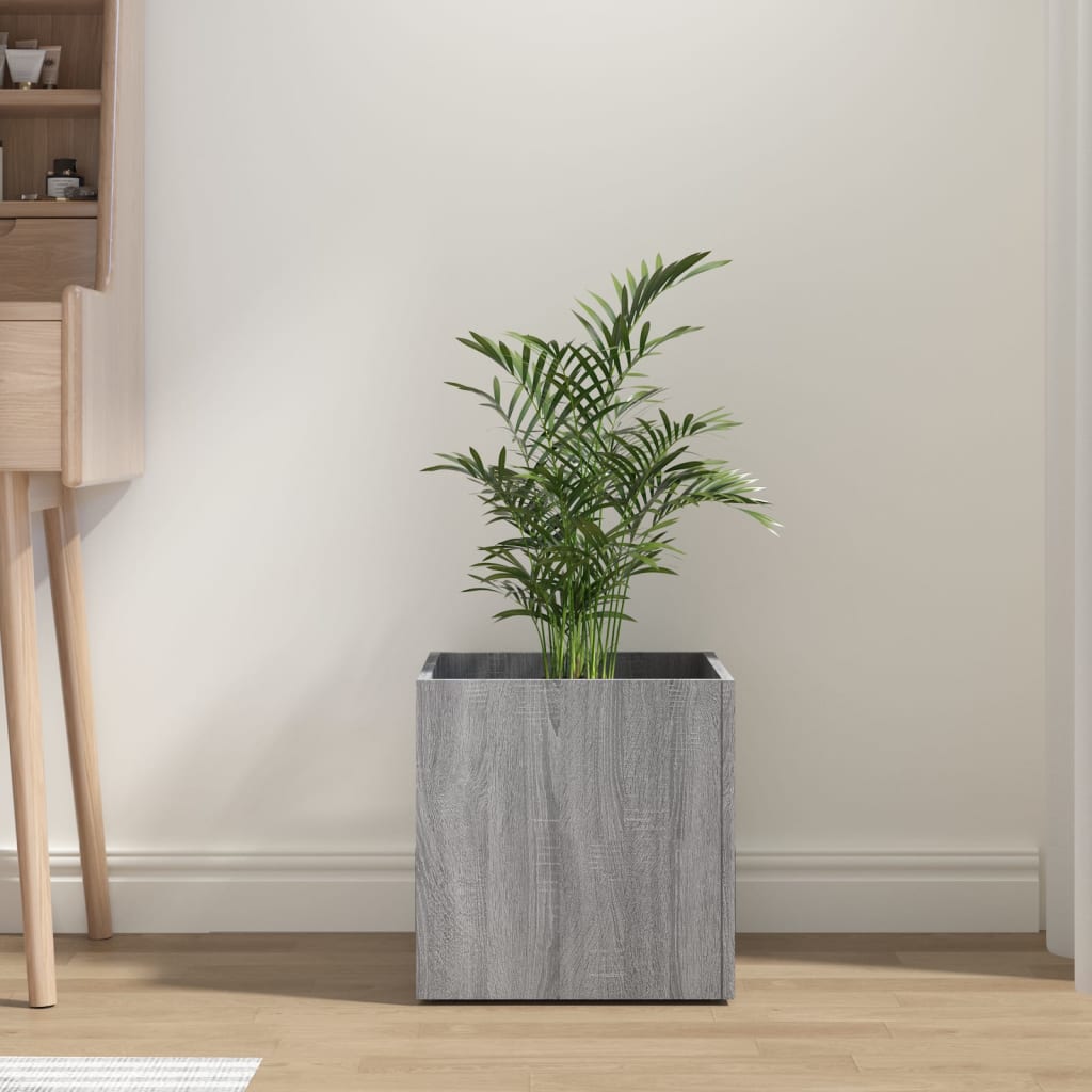 Planter Box Grey Sonoma 40x40x40 cm Engineered Wood - Brittle & Co