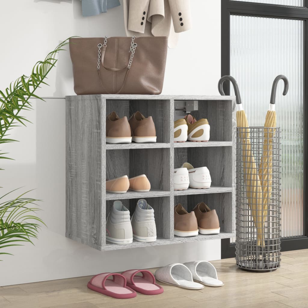 Shoe Cabinet Grey Sonoma 52.5x30x50 cm - R and M Furniture