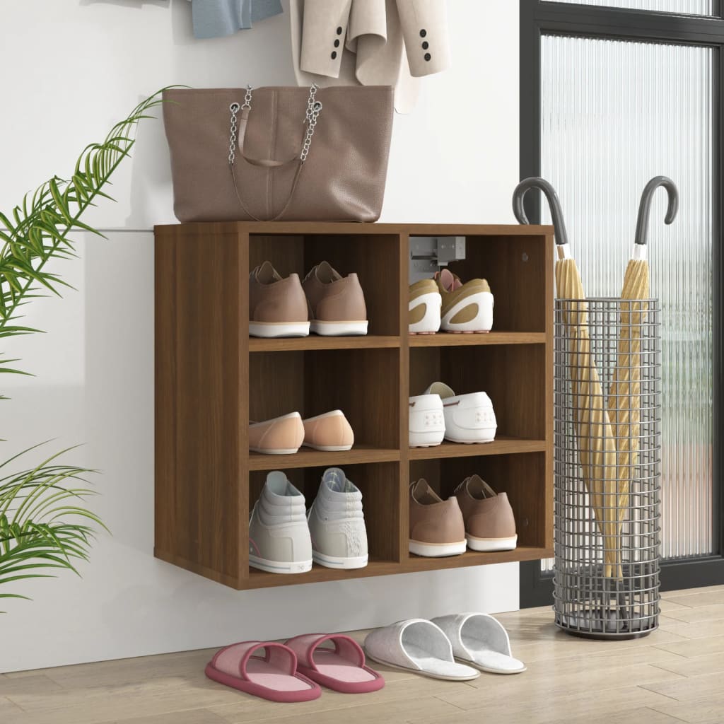 Shoe Cabinet Brown Oak 52.5x30x50 cm - R and M Furniture