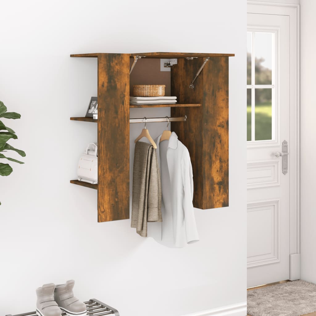 Hallway Cabinet Smoked Oak 97.5x37x99 cm Engineered Wood - The Home Maker