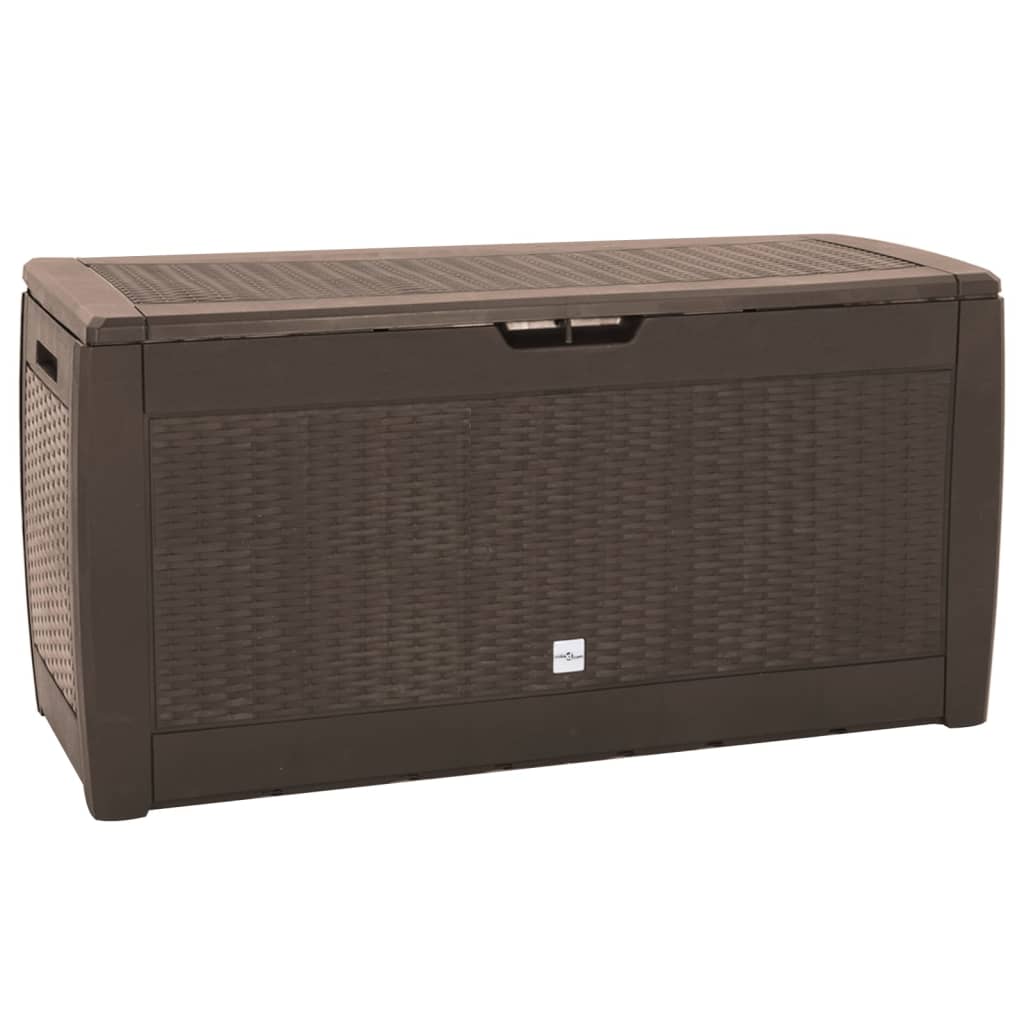 Garden Storage Box Brown 119x48x60 cm PP - Discount Dealers