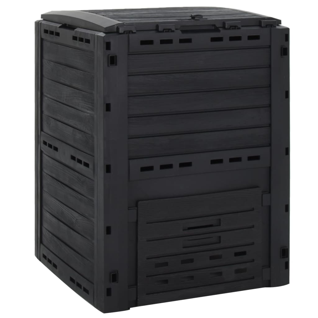Garden Composter Black 280 L Polypropylene - Unbeatable Bargains