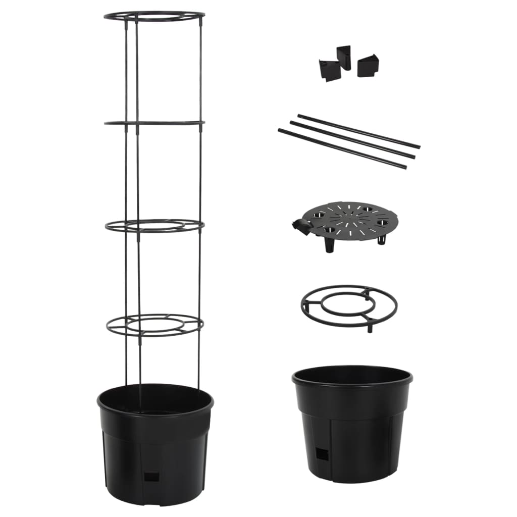 PEHOLT Tomato Grower Anthracite Dia 39x150 cm Polypropylene - Design Hut