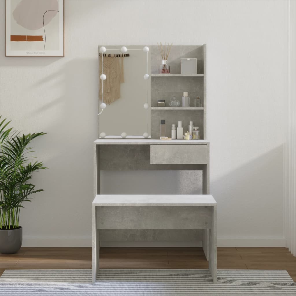 Dressing Table - JUGE Dresser Concrete Grey 74.5cm - The Home Maker