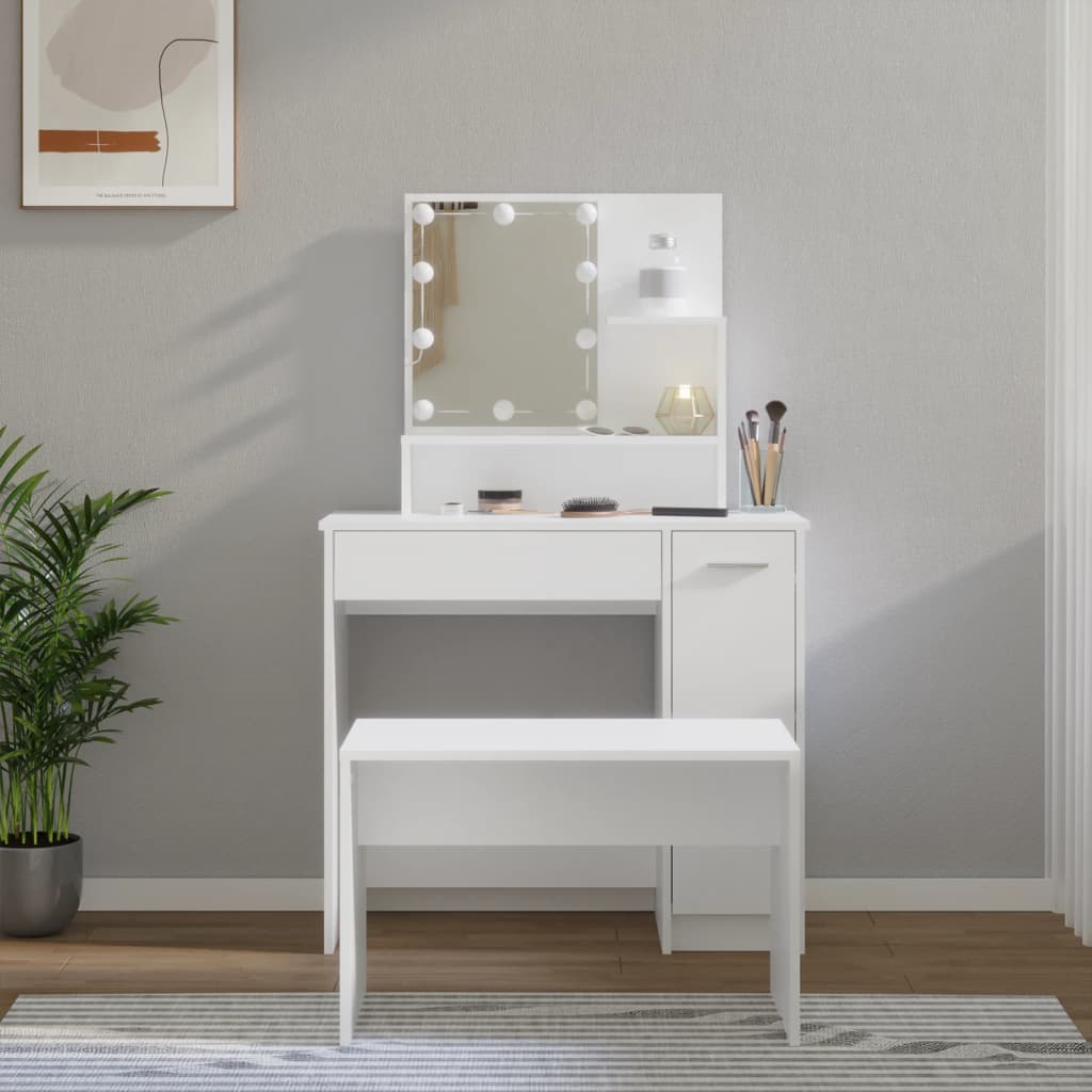 Dressing Table - AVEN Dresser White 86.5cm - Casper Homes