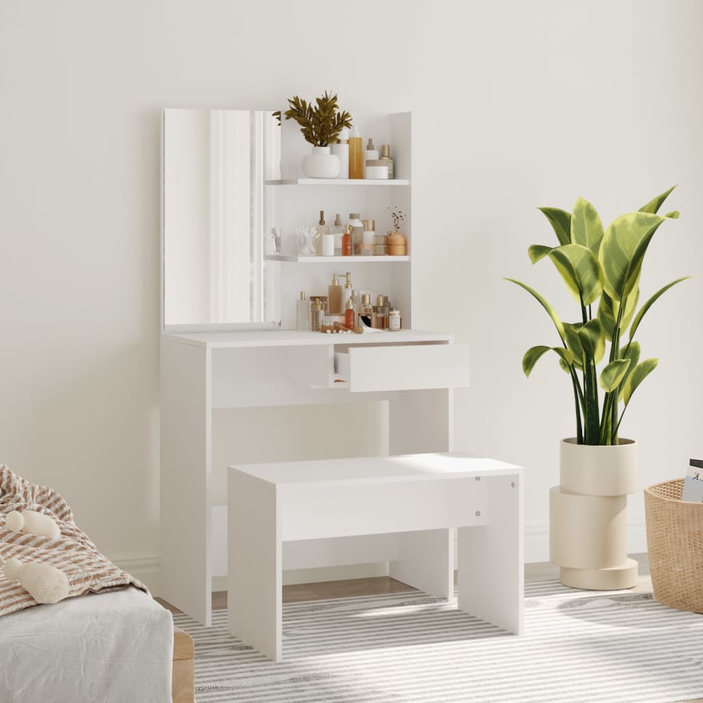 Dressing Table - LISAB Dresser White 74.5cm - Merkel Designers