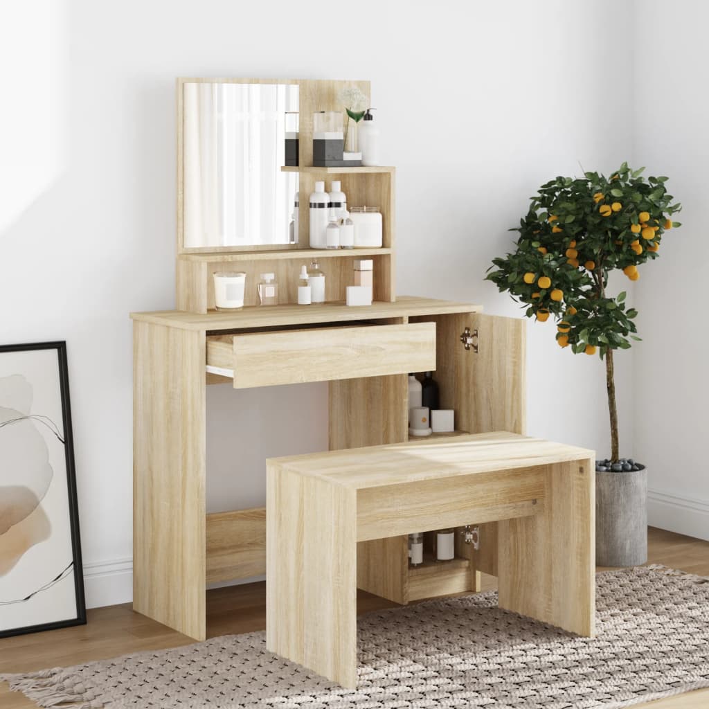 Dressing Table - PRINCE Dresser Sonoma Oak 86.5cm - All Things Good