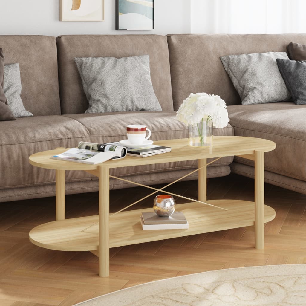 Coffee Table 110x48x40 cm Engineered Wood - Brittle & Co