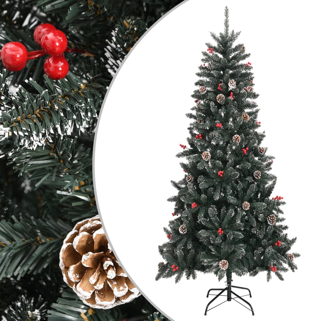 Artificial Christmas Tree with Stand Green 240 cm PVC - Decor Base
