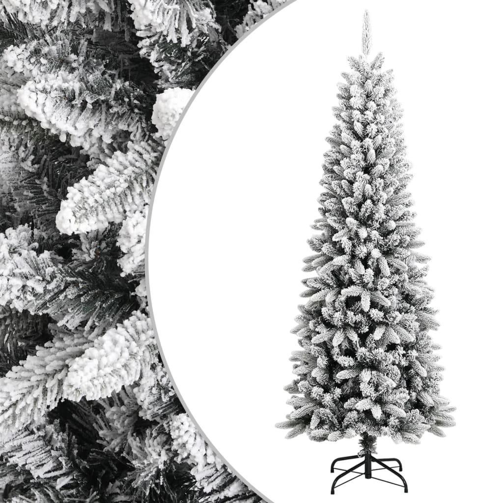 Briet Artificial Christmas Tree Flocked Snow 210cm PVC PE - Unbeatable Bargains