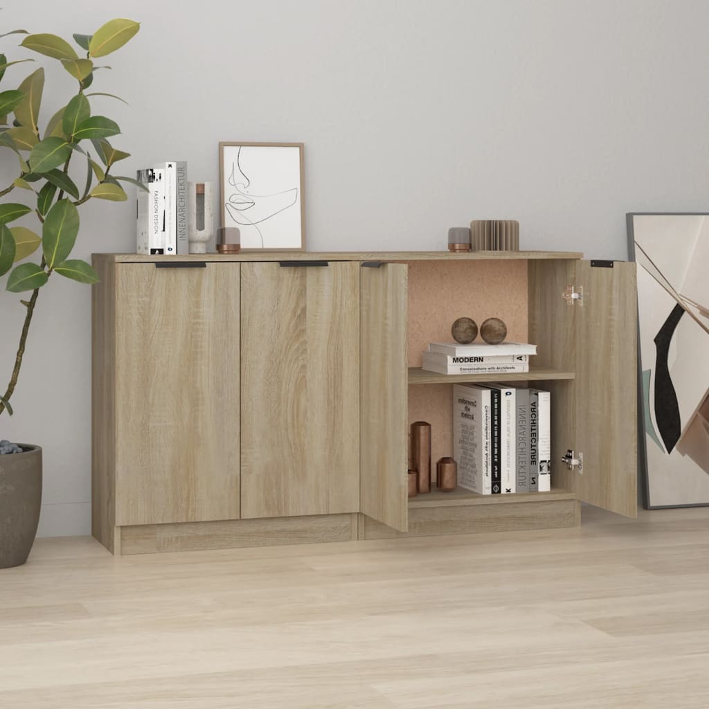 Sideboards 2 pcs Sonoma Oak 60x30x70 cm Engineered Wood - Brittle & Co