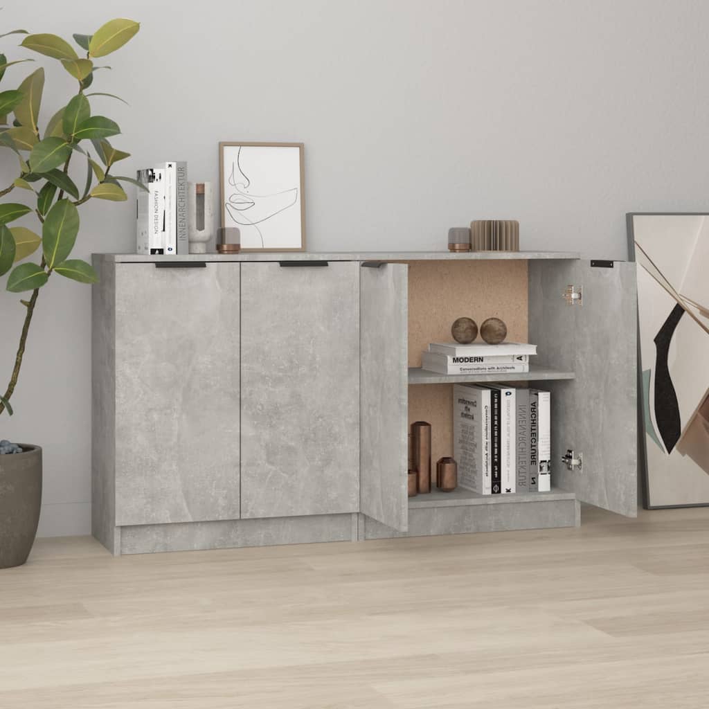 Sideboards 2 pcs Concrete Grey 60x30x70 cm Engineered Wood - Unbeatable Bargains