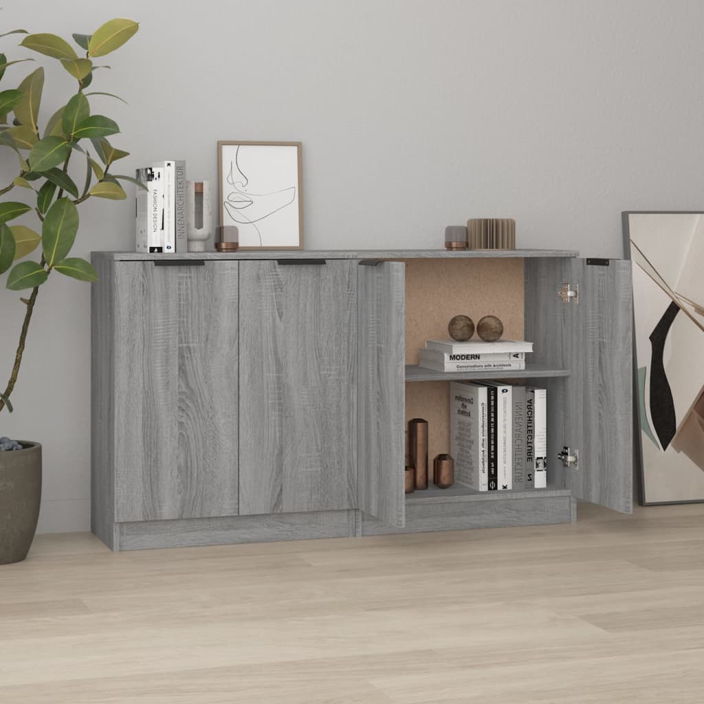 Sideboards 2 pcs Grey Sonoma 60x30x70 cm Engineered Wood - Style and Chic