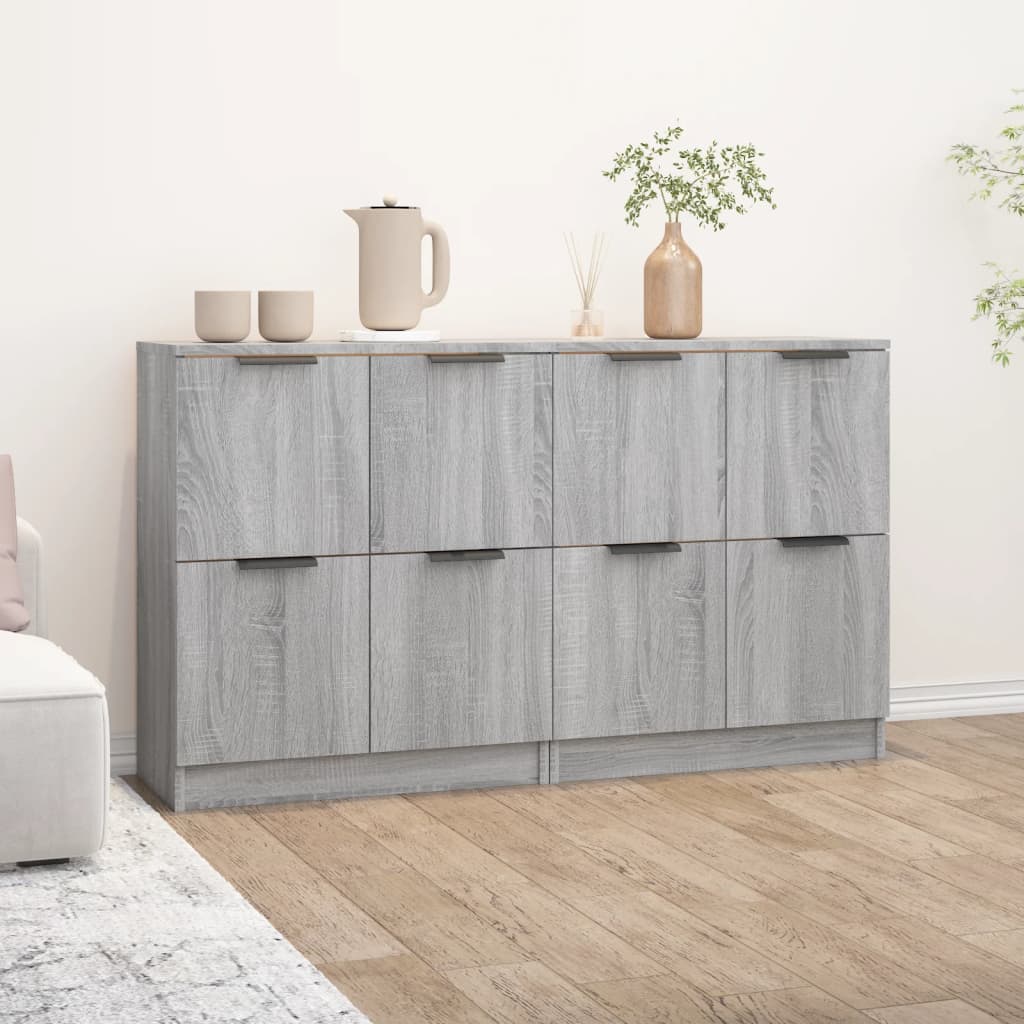 Sideboards 2 pcs Grey Sonoma 60x30x70 cm Engineered Wood - Merkel Designers