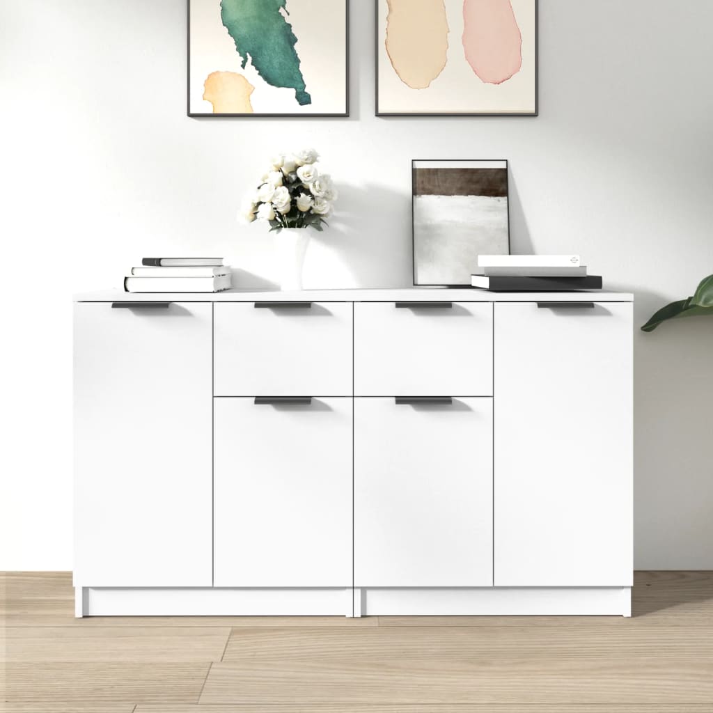 Sideboards 2 Pieces White 60x30x70 cm Engineered Wood - Sid & Sam