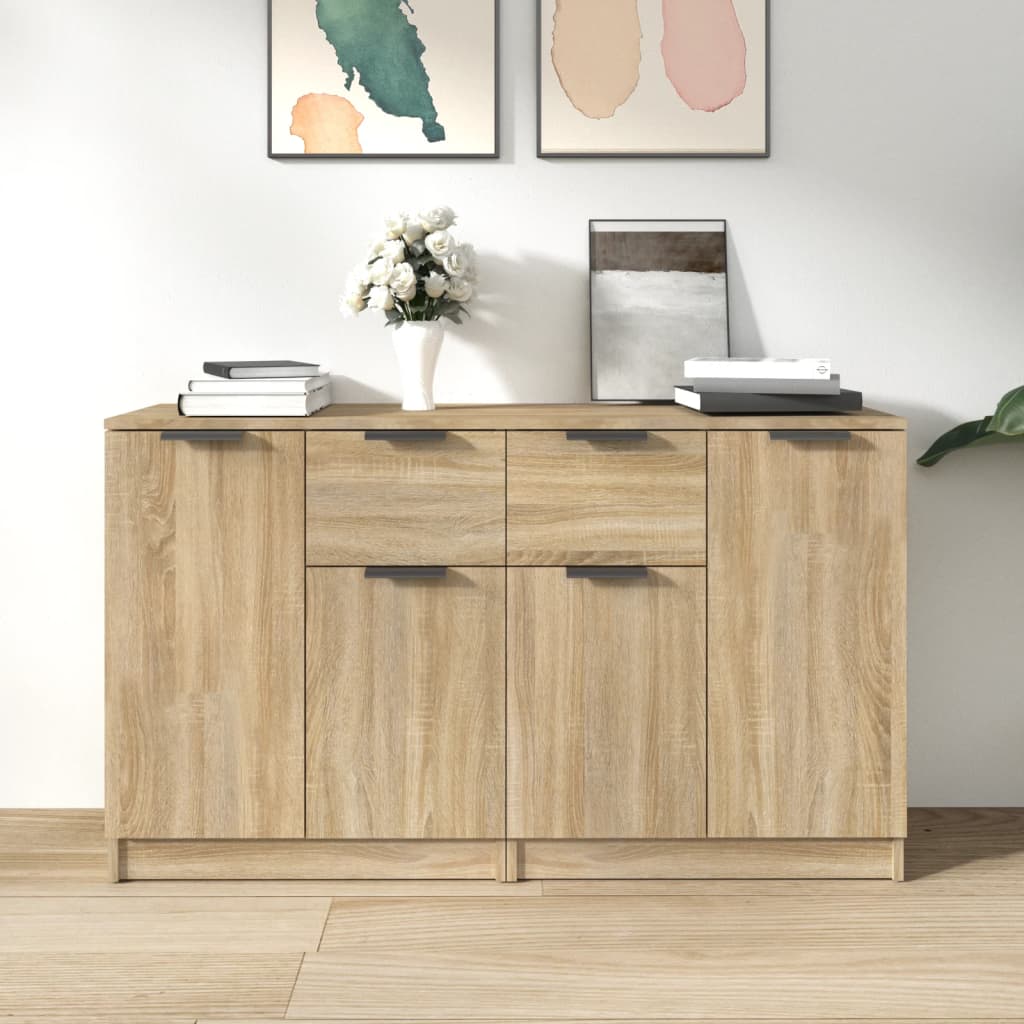 Sideboards 2 Pieces Sonoma Oak 60x30x70 cm Engineered Wood - Sid & Sam