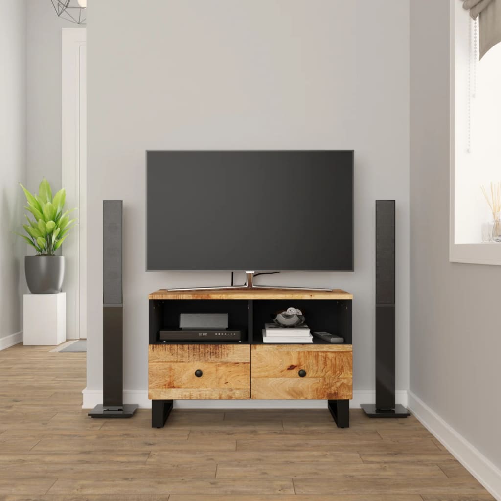 TV Cabinet 70x33x46cm Solid Wood Mango - The Home Maker