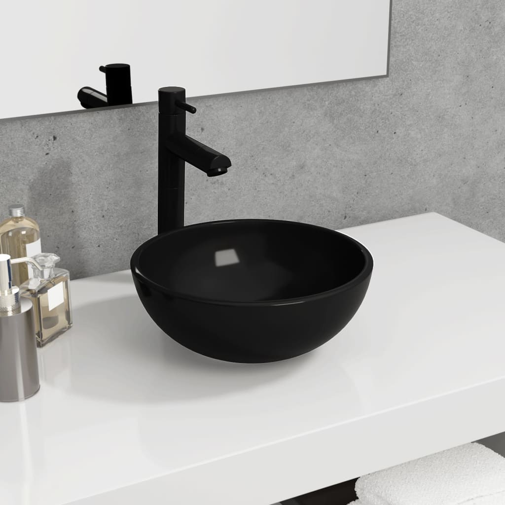 Basin Tempered Glass 30x12 cm Black - Style and Chic