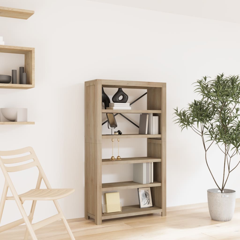 5-Tier Bookcase 80x30x140 cm Solid Wood Acacia - Style and Chic
