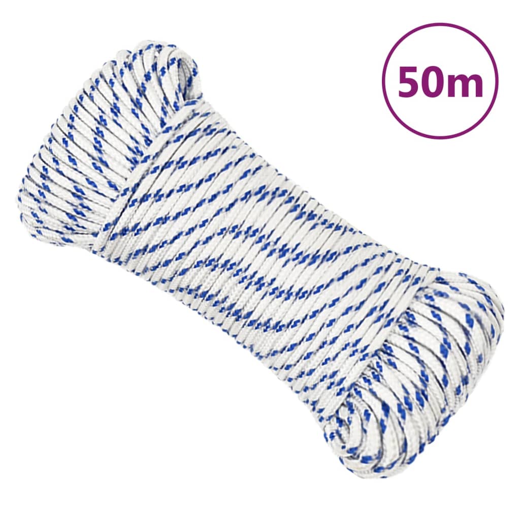 Boat Rope White 5mm 50 m Polypropylene - Merlin Deals