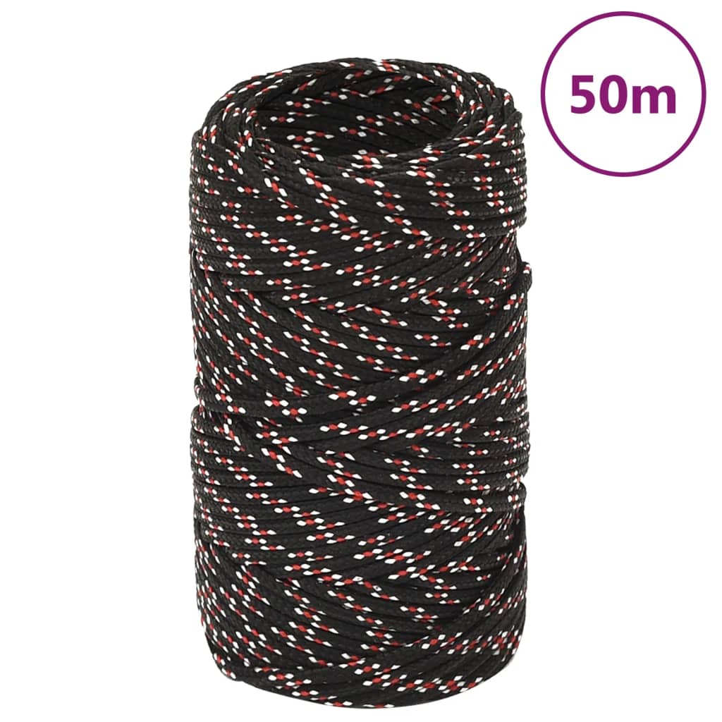 Boat Rope Black 2 mm 50 m Polypropylene - Merkel Designers