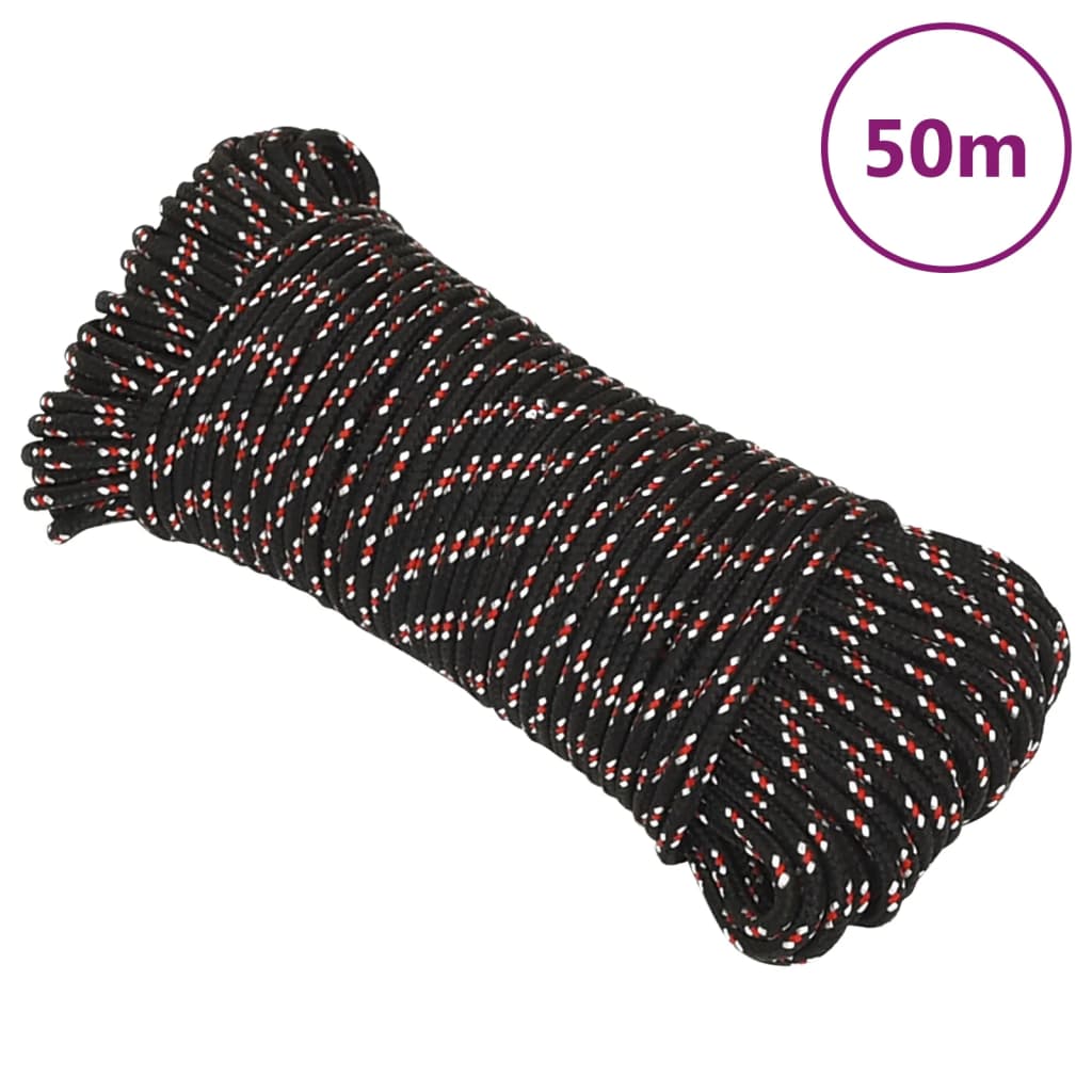 Boat Rope Black 4 mm 50 m Polypropylene - R and M Furniture