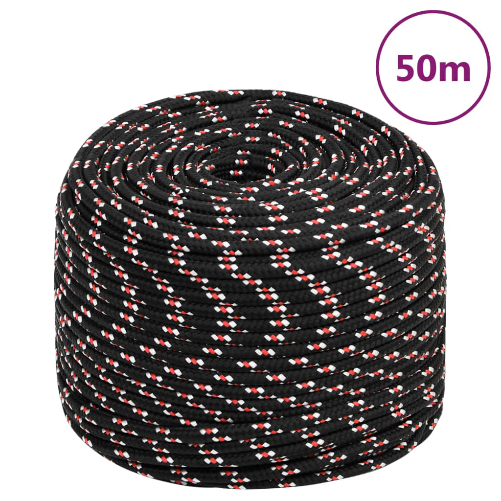 Boat Rope Black 8 mm 50 m Polypropylene - Unbeatable Bargains