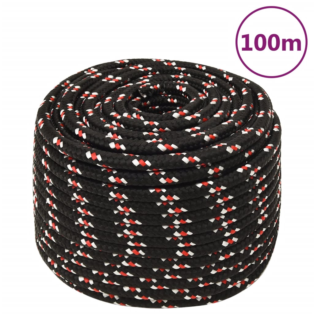 Boat Rope Black 12 mm 100 m Polypropylene - R and M Furniture