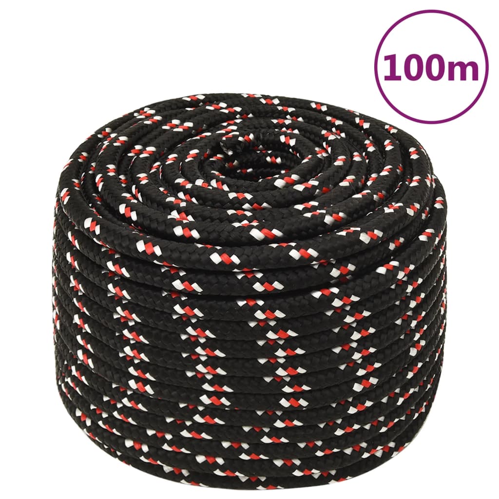 Boat Rope Black 14 mm 100 m Polypropylene - Sid & Sam