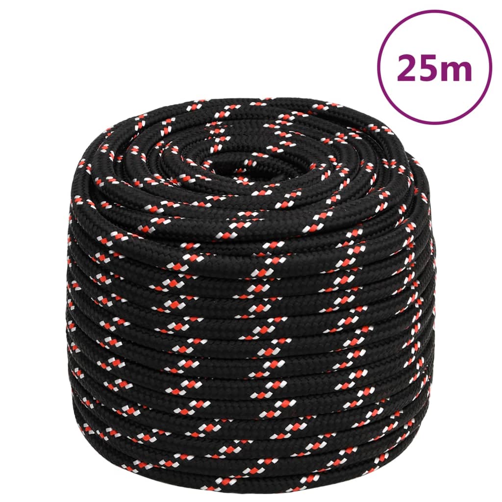 Boat Rope Black 16 mm 25 m Polypropylene - Casper Homes